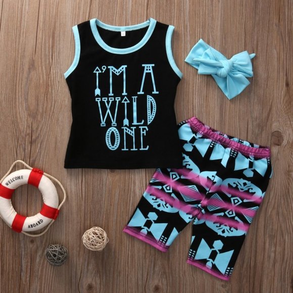 NEW Girl's Im a Wild One Outfit - Picture 1 of 5